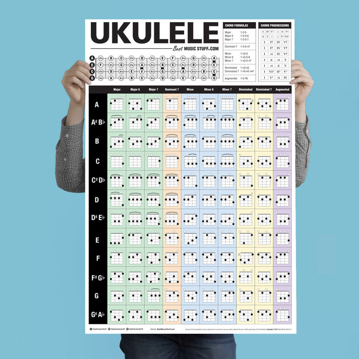 Popular Ukulele Chords Poster