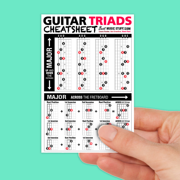 Small Guitar Triads Cheatsheet