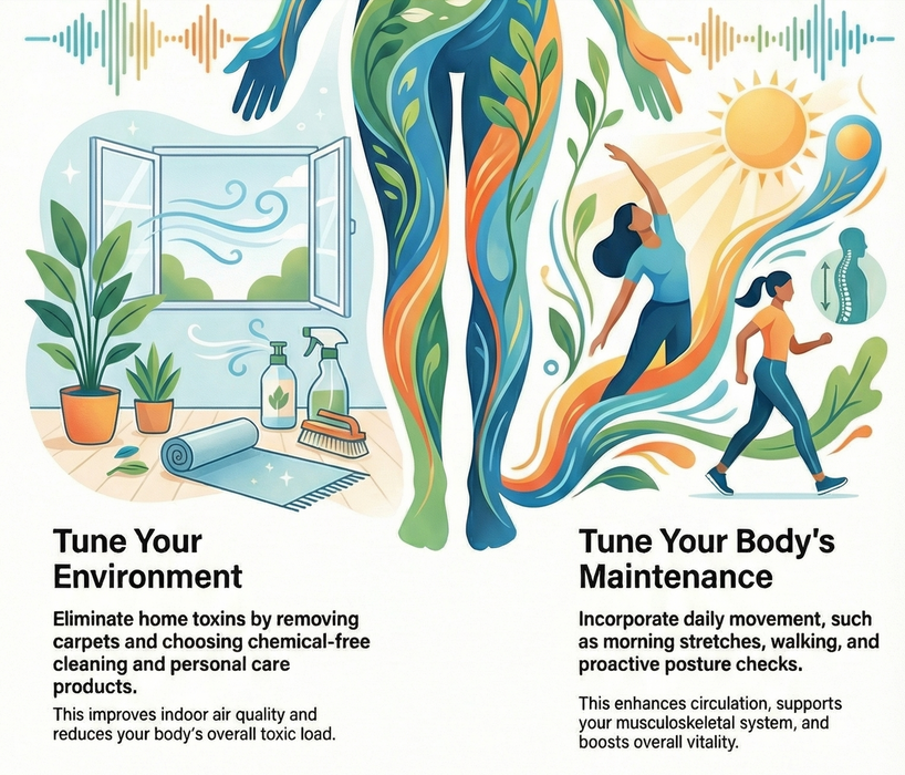 The Human Tune Poster (minimalist)— A Simple Guide to Full-Body Health (21 × 38 in)