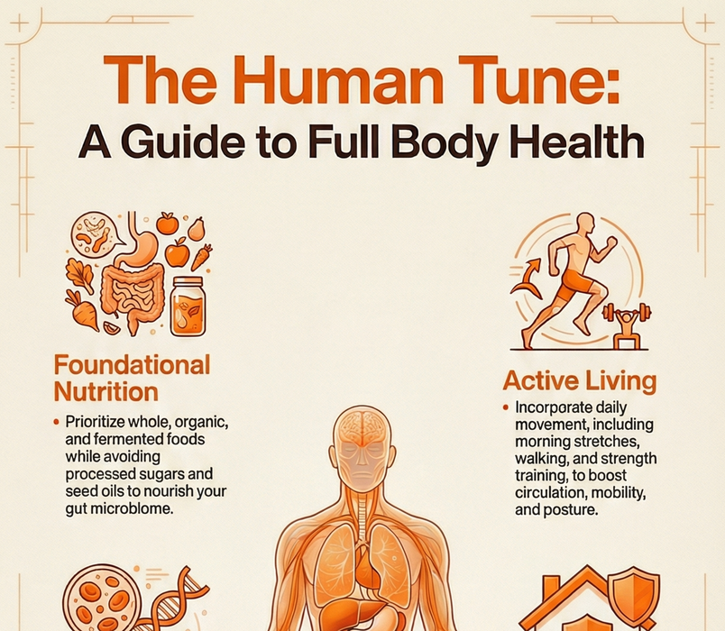 The Human Tune Poster (simple version) — A Guide to Full-Body Health (21 × 38 in)