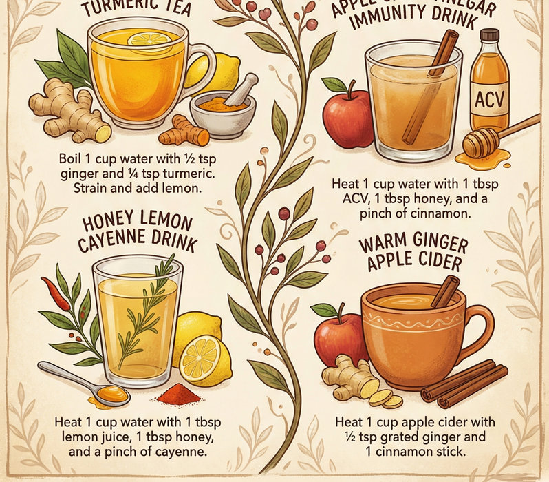Your Guide to Immune-Boosting Sips – 21 × 38 PNG Wellness Poster