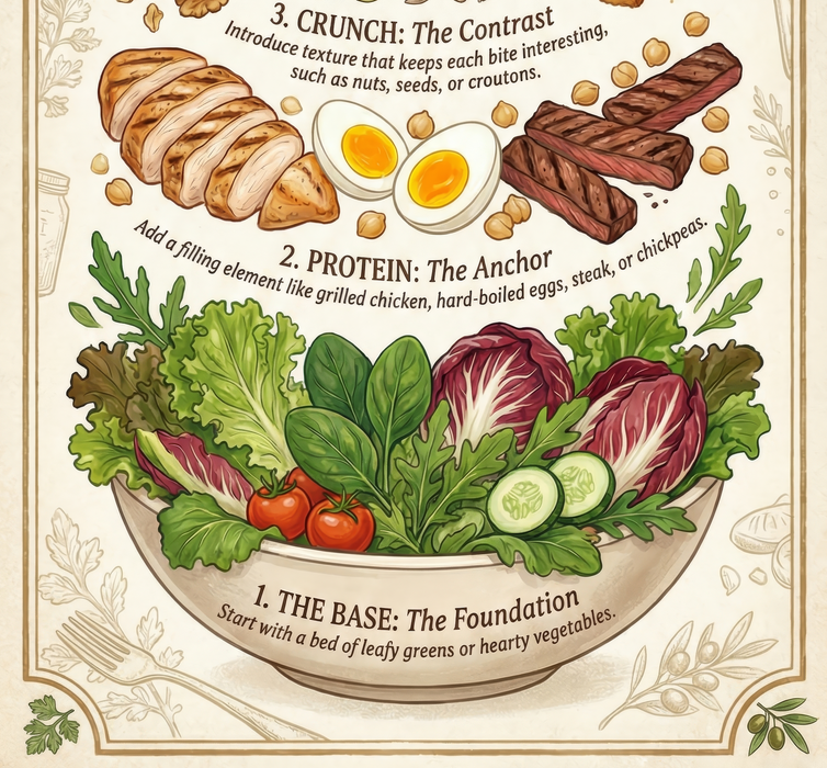 Salad Builder Master Poster – The Complete Kitchen Flavor-Mastery Guide (42 × 76 in PNG File)