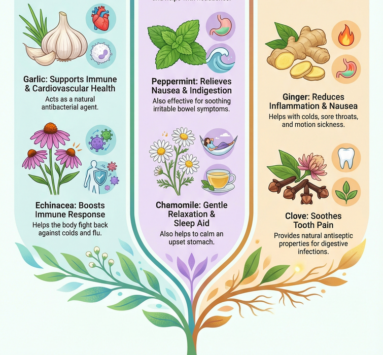 A Quick Guide to Healing Herbs Poster - Traditional Herbal Uses Visual Chart (42 × 76 in Printable PNG)
