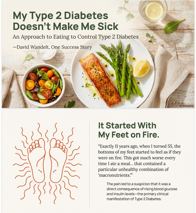 Controlling Your Type 2 Diabetes Bundle ( 2 Posters + 15-Page PDF + Guided Video Walkthrough) Based on the real-life journey of David Wandelt