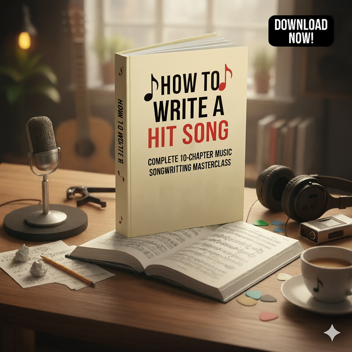 How to Write a Hit Song – Complete 10-Chapter Music Songwriting Masterclass PDF (100-Frame Lesson Plan)