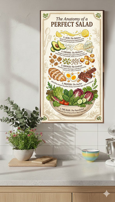 Salad Builder Master Poster – The Complete Kitchen Flavor-Mastery Guide (42 × 76 in PNG File)