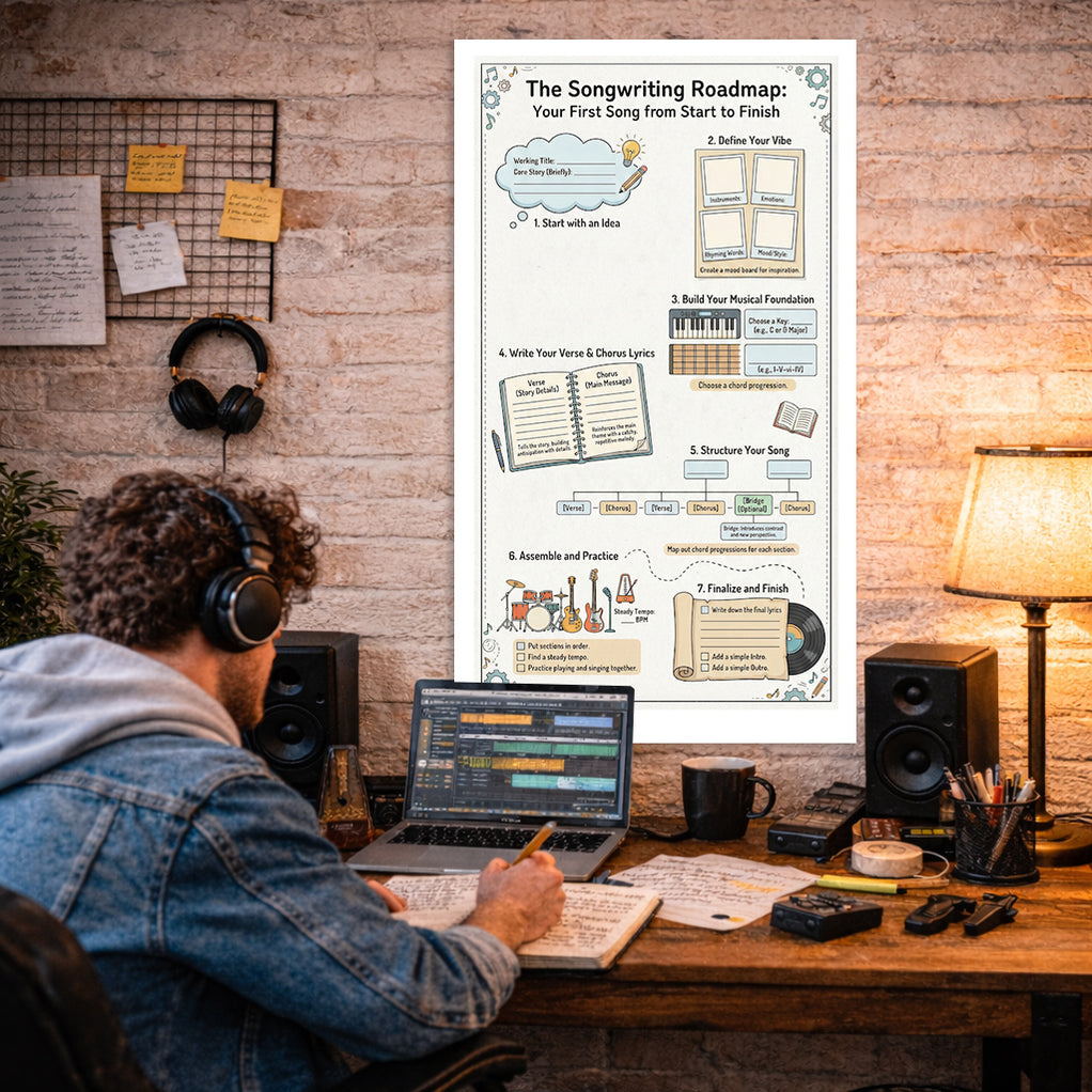 The Songwriting Roadmap Poster PNG Download– Your First Song From Star ...