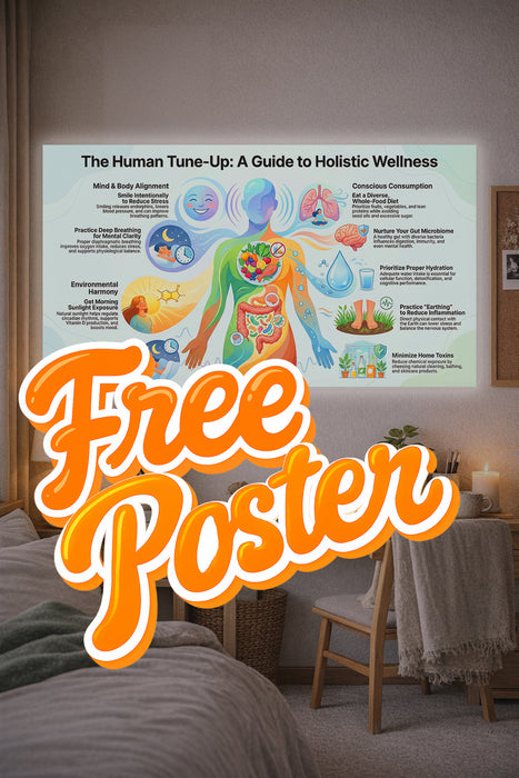The Human Tune-Up — Holistic Health Visual Guide (38″ × 22″) Tune your Body like an Instrument!