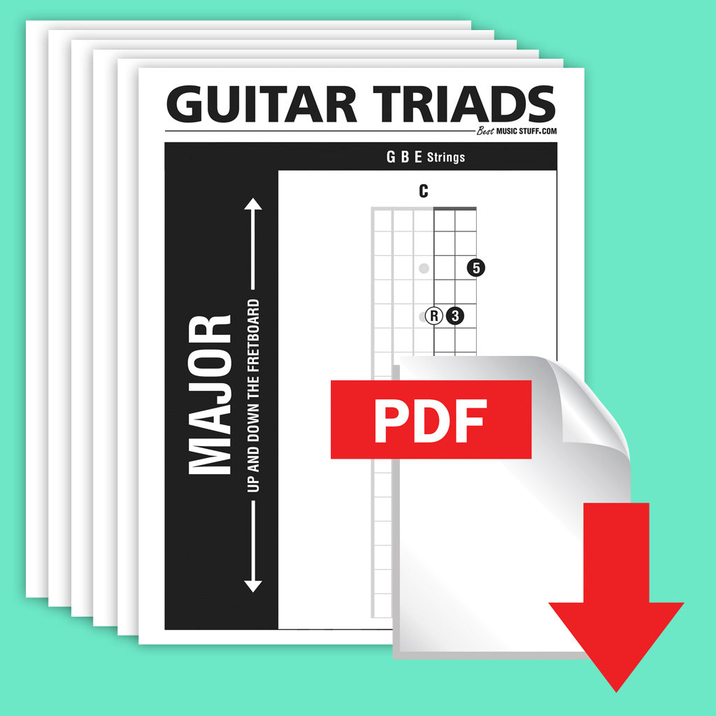 Major Guitar TRIADS UP, Down and Across the Neck [5 PAGE PDF] — Best ...