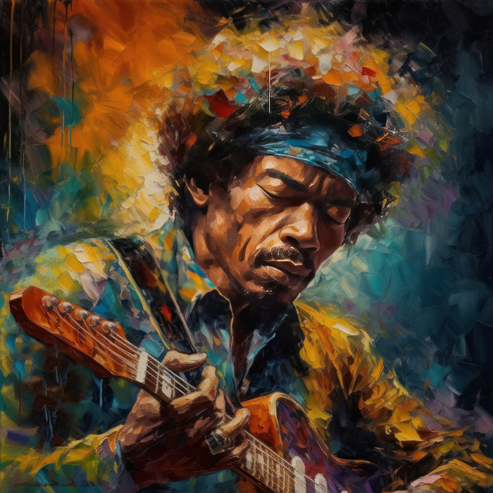 💰 FREEBIE: Jimi Hendrix Guitar Masterpiece • High Quality Original  Art Poster FREE SAMPLE Download (288.25 x 288.25 inches @ 72 DPI)