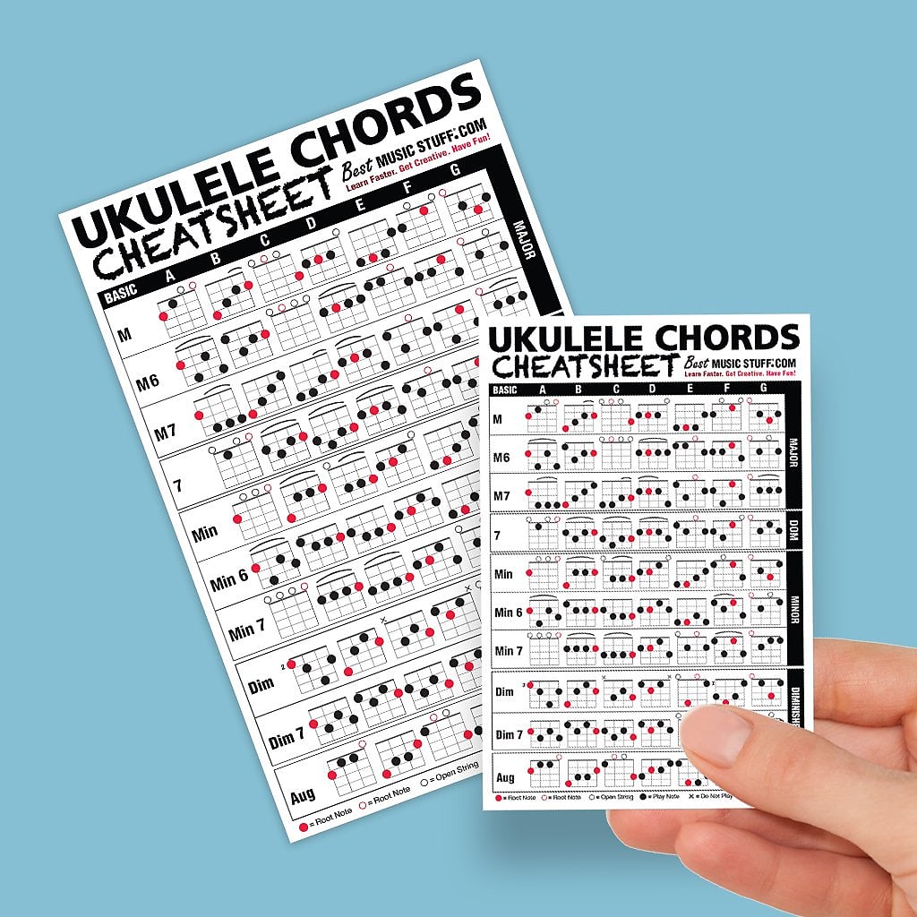 Small + Large Ukulele Cheatsheet Bundle — Best Music Stuff