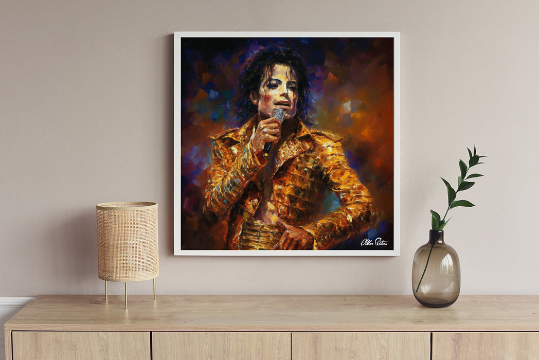 A Royal Tribute to the King of Pop: Michael Jackson Meets Leonardo da Vinci in a Masterpiece • High Quality Original Art Poster Download • 85.3" x 85.3" at 72 DPI