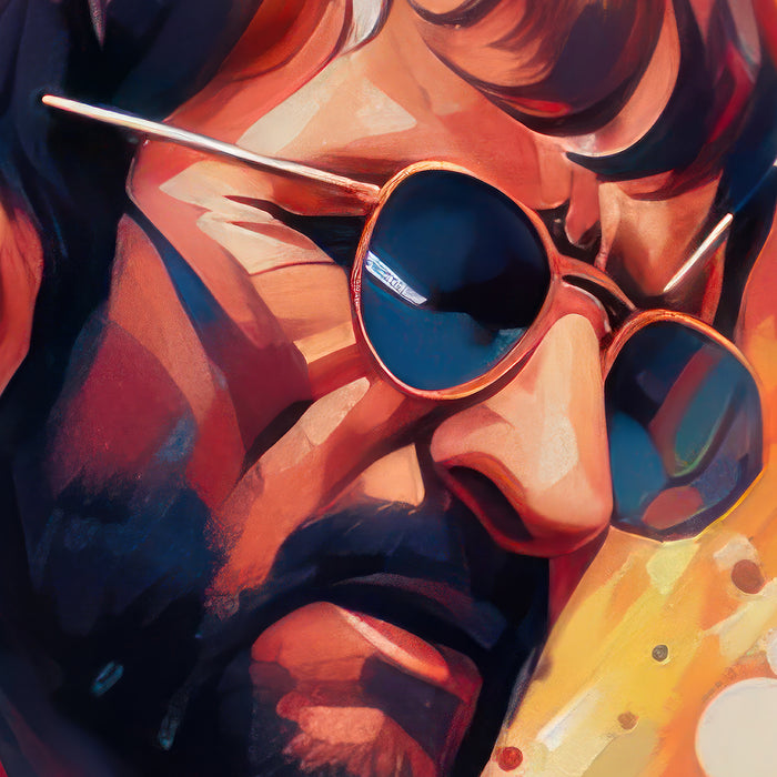 Ringo's Rhythmic Performance: Digital Illustration Poster Download • 341x341 inches