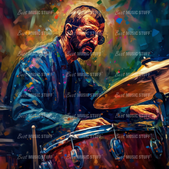 Rhythmic Brushes of Ringo Starr • High Quality Original Art Poster Download (341x341)
