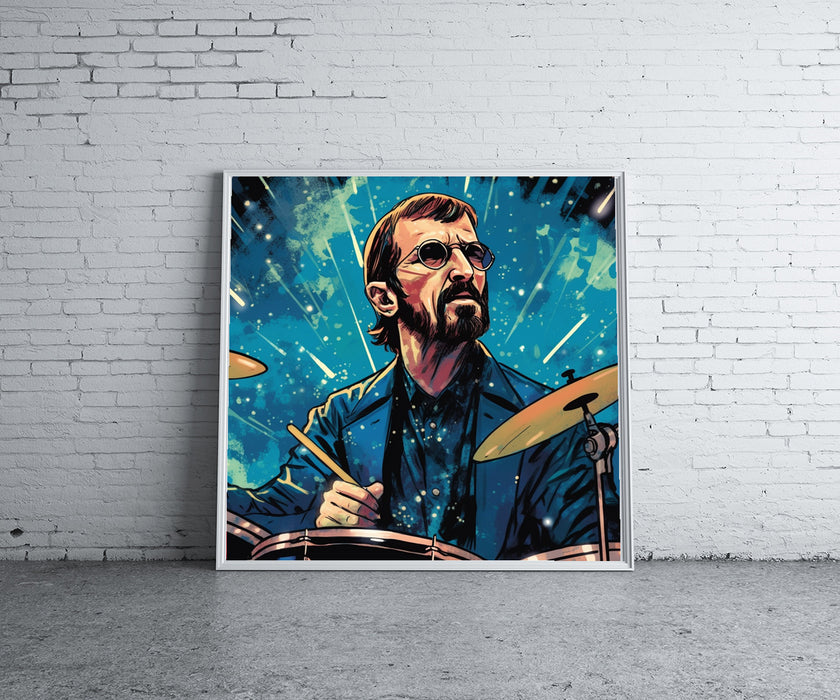 Ringo's Beat Goes On Pencil in Hand • High Quality Original Art Poster Download (341 Inches x 341 Inches)
